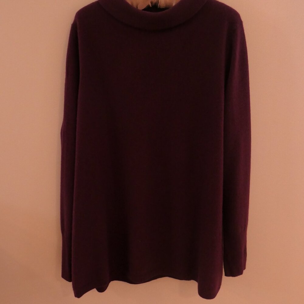 Talbots – Cashmere Long‑Sleeve Funnel Neck Pullover – 2X